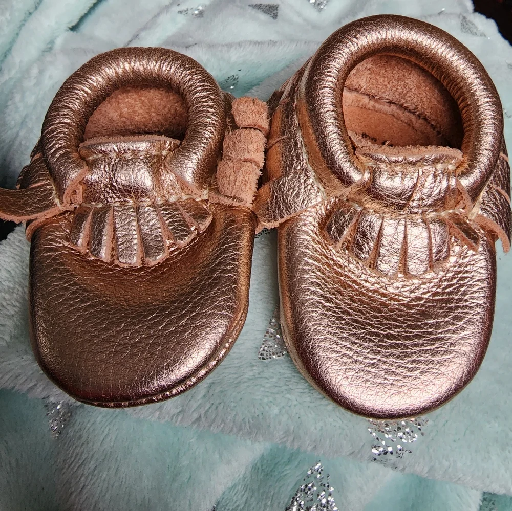 Freshly Picked Rose Gold Moccasins